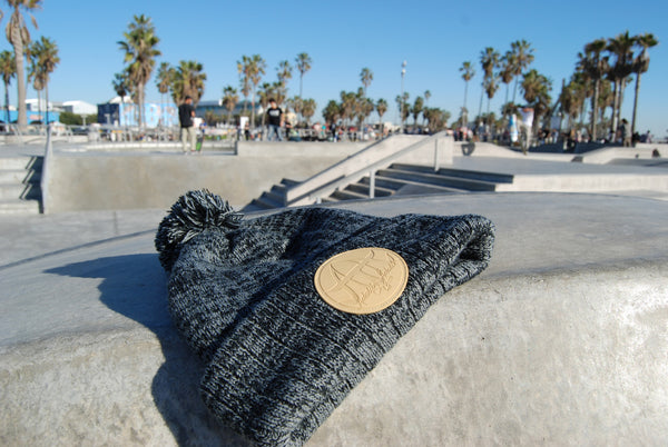 ATA Pom Beanie (Charcoal)